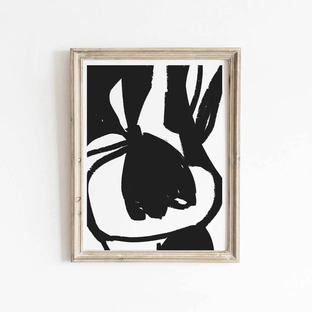 Modern abstract of a wilting black tulip by Leah Straatsma