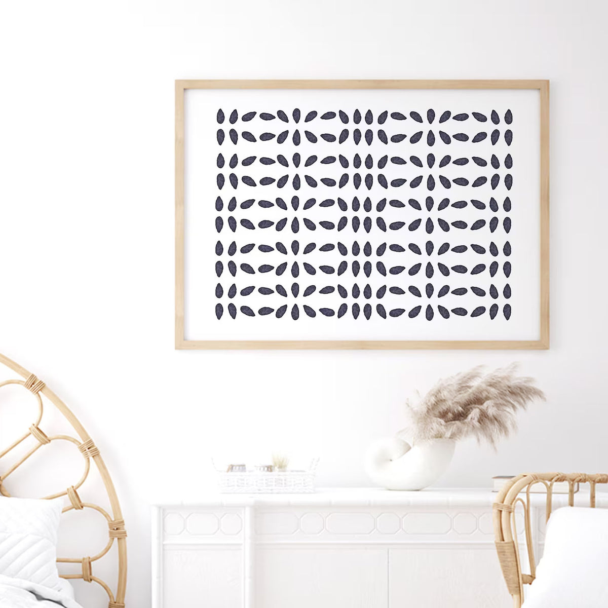 Indigo Ink Drops Print