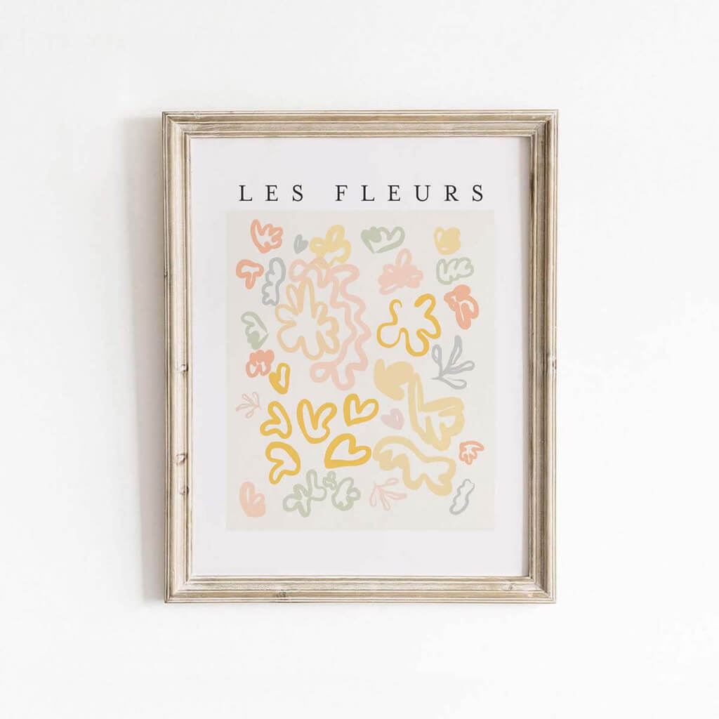 Modern abstract floral art by Leah Straatsma