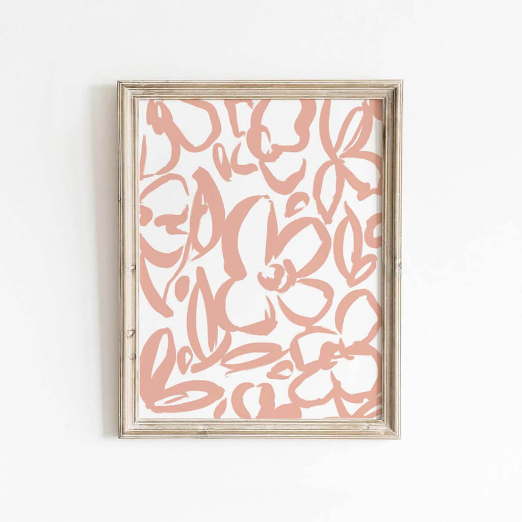 Colourful art of abstract of peonies by Leah Straatsma