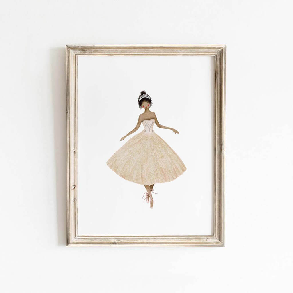 Watercolour Art Print of the Sugar Plum Fairy from the Nutcracker Ballet by Leah Straatsma